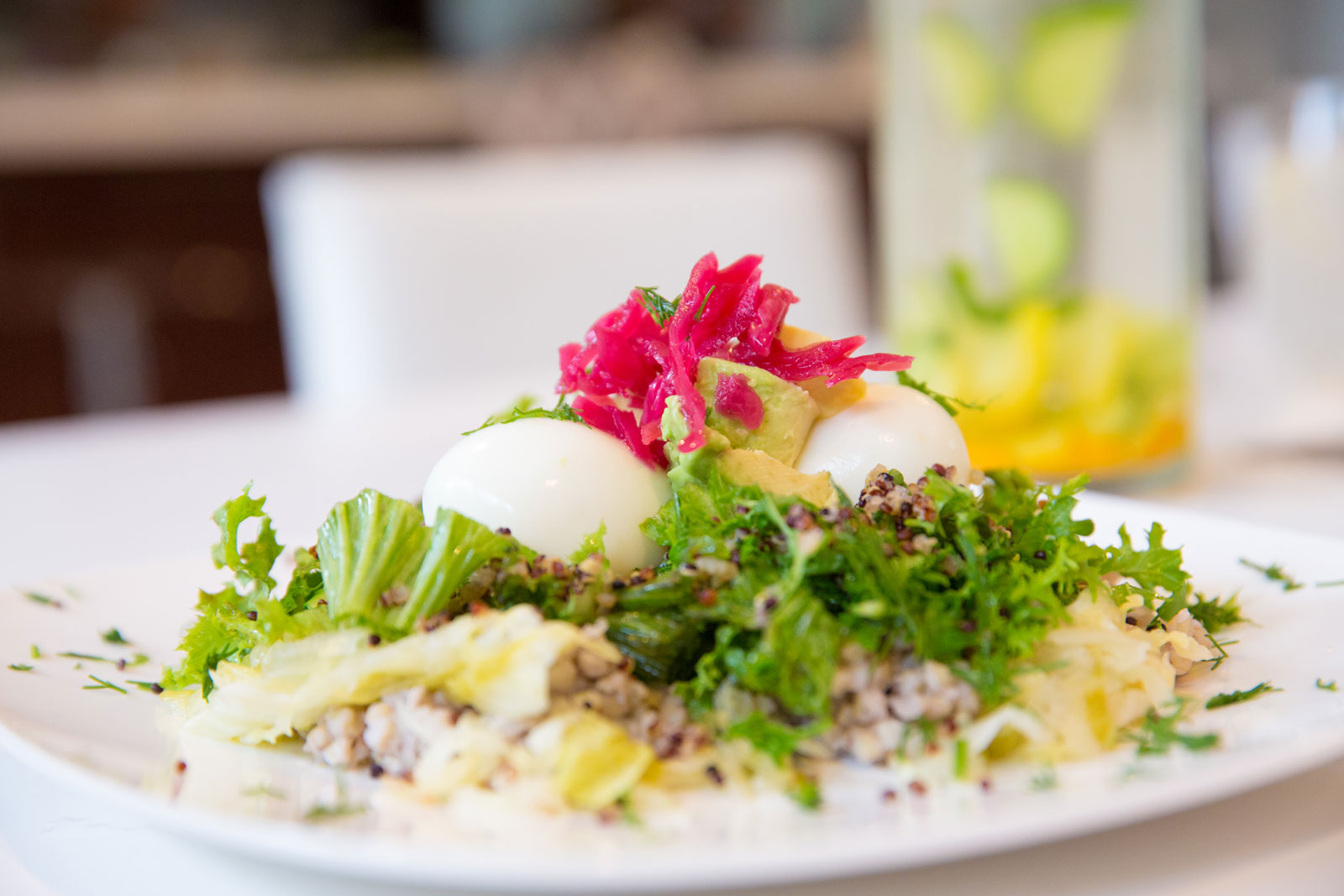 Buckwheat with Poached Eggs and Sour Kraut