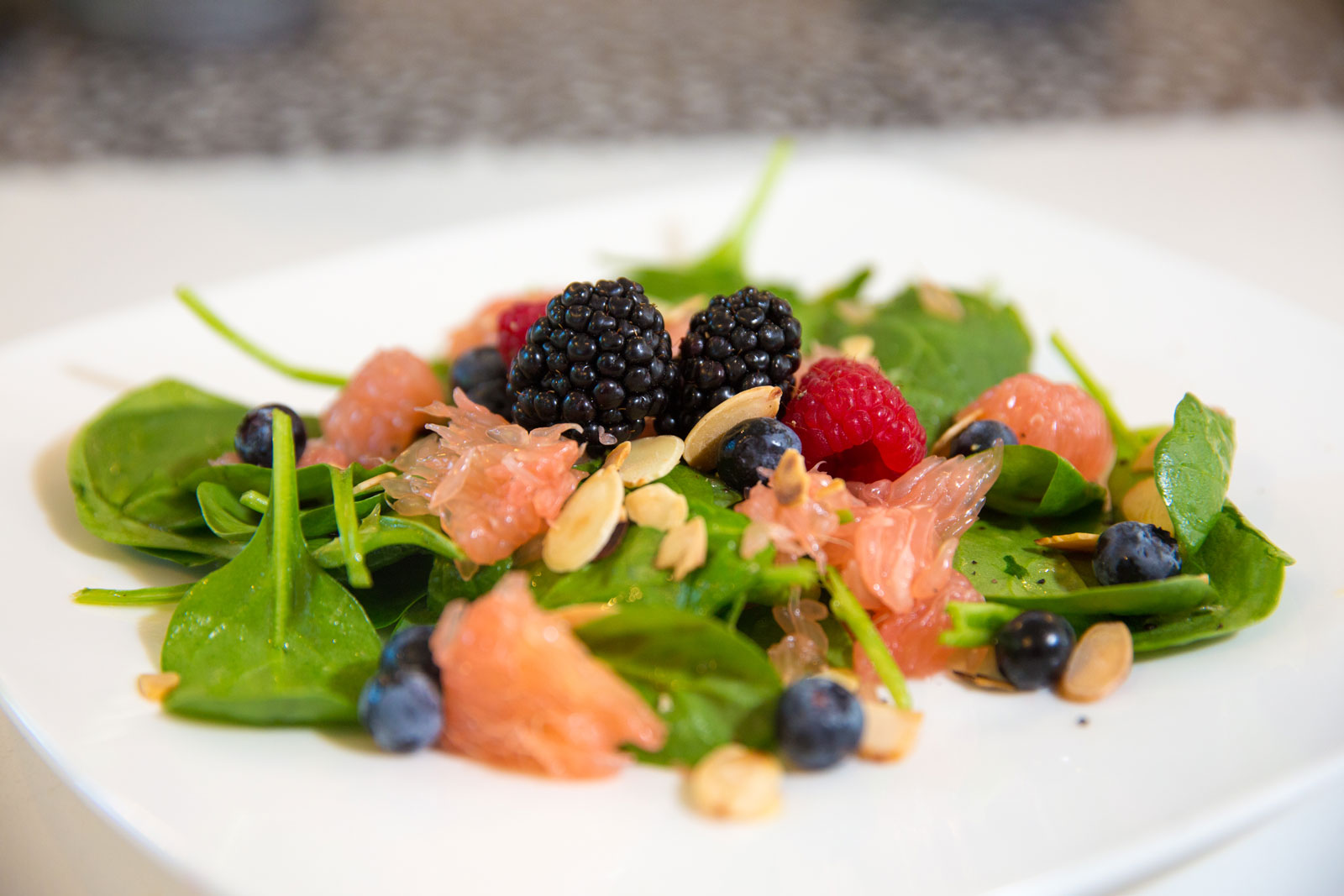 Grapefruit, Spinach, Berries & Avocado Salad